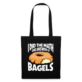 Bagel Geschenk Essen Bagel - Stoffbeutel - Schwarz - Vorne