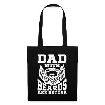 Beard Saying, Bearded Father, Husband Gift, Beard - Tote Bag - black - Front