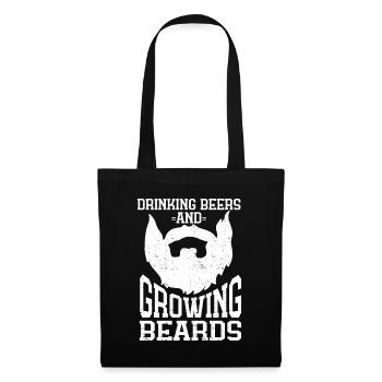 Beard Saying, Bearded Father, Husband Gift, Beard - Tote Bag - black - Front