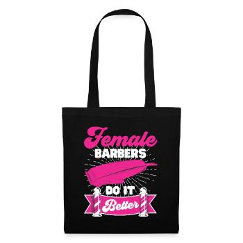 Friseur Geschenk Für Friseur Salon Spruch Friseur - Stoffbeutel - Schwarz - Vorne