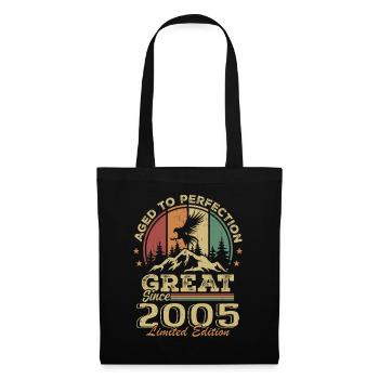 Vintage Geburtstag 2005 - 2005 Retro Geschenkidee - Stoffbeutel - Schwarz - Vorne