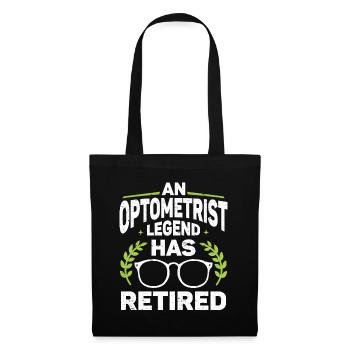 Optometrist Optiker Optometrie - Stoffbeutel - Schwarz - Vorne