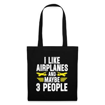 Pilot Quote Flight Lover Aircraft Aviation - Tote Bag - black - Front