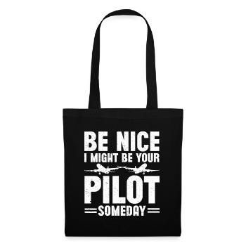 Pilot Quote Flight Lover Aircraft Aviation - Tote Bag - black - Front