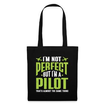 Pilot Quote Flight Lover Aircraft Aviation - Tote Bag - black - Front