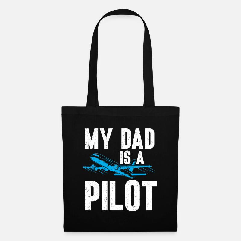 Citation du pilote Flight Lover Aircraft Aviation - Sac en tissu - noir