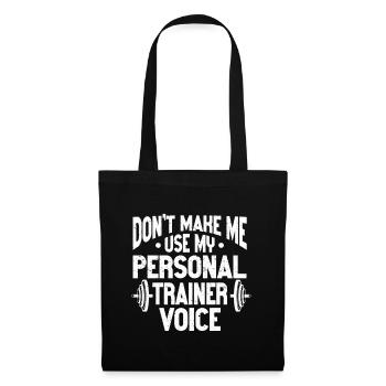 Entraîneur personnel Entraîneur Gym Workout Entraîneur de fitness - Sac en tissu - noir - Devant