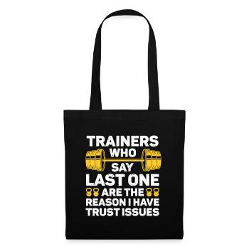 Entraîneur personnel Entraîneur Gym Workout Entraîneur de fitness - Sac en tissu - noir - Devant