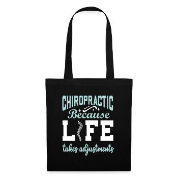 Chiropraktiker Chiropraktik - Stoffbeutel - Schwarz - Vorne