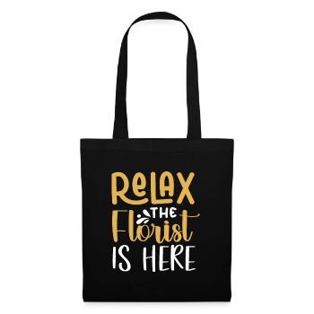 Designer floral Fleuriste Fleuriste Fleuriste - Sac en tissu - noir - Devant