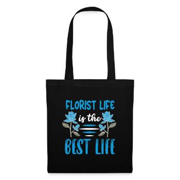 Designer floral Fleuriste Fleuriste Fleuriste - Sac en tissu - noir - Devant