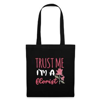 Designer floral Fleuriste Fleuriste Fleuriste - Sac en tissu - noir - Devant