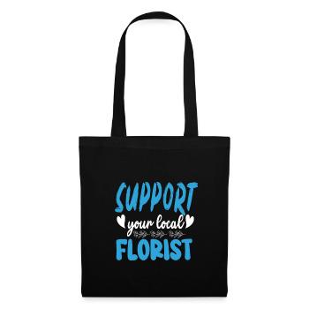 Designer floral Fleuriste Fleuriste Fleuriste - Sac en tissu - noir - Devant