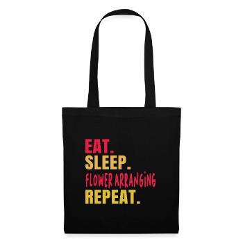 Designer floral Fleuriste Fleuriste Fleuriste - Sac en tissu - noir - Devant