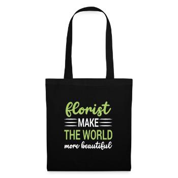 Designer floral Fleuriste Fleuriste Fleuriste - Sac en tissu - noir - Devant
