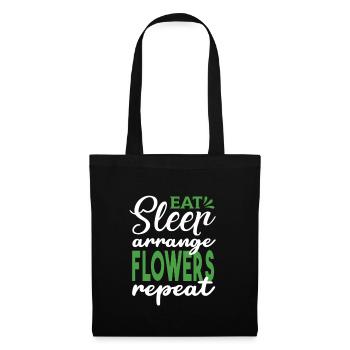 Designer floral Fleuriste Fleuriste Fleuriste - Sac en tissu - noir - Devant