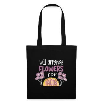 Designer floral Fleuriste Fleuriste Fleuriste - Sac en tissu - noir - Devant