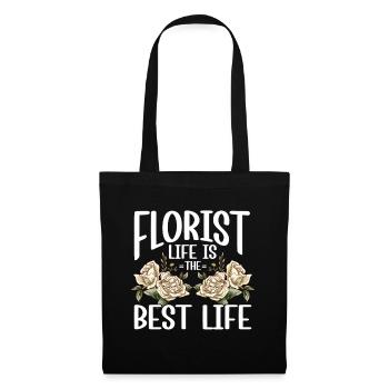 Designer floral Fleuriste Fleuriste Fleuriste - Sac en tissu - noir - Devant