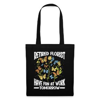 Designer floral Fleuriste Fleuriste Fleuriste - Sac en tissu - noir - Devant
