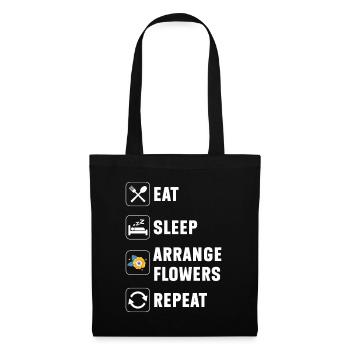Designer floral Fleuriste Fleuriste Fleuriste - Sac en tissu - noir - Devant