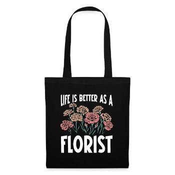 Designer floral Fleuriste Fleuriste Fleuriste - Sac en tissu - noir - Devant