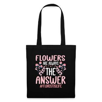 Designer floral Fleuriste Fleuriste Fleuriste - Sac en tissu - noir - Devant