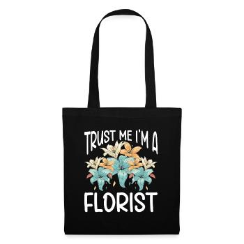 Designer floral Fleuriste Fleuriste Fleuriste - Sac en tissu - noir - Devant
