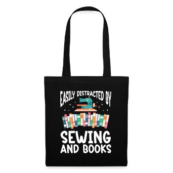 Sewing Seamstress Sewing Machine - Tote Bag - black - Front