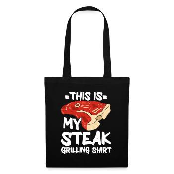 Steak Meat Lover Bbq For Men - Stoffbeutel - Schwarz - Vorne