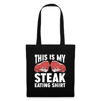 Steak Meat Lover Bbq For Men - Stoffbeutel - Schwarz - Vorne