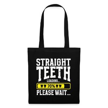 Orthodontiste Orthodontie Dentaire - Sac en tissu - noir - Devant