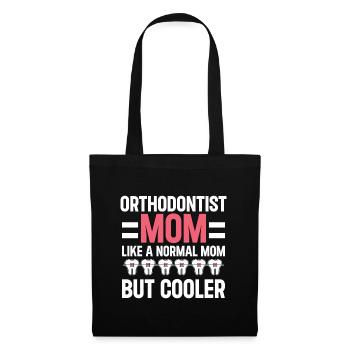 Orthodontiste Orthodontie Dentaire - Sac en tissu - noir - Devant