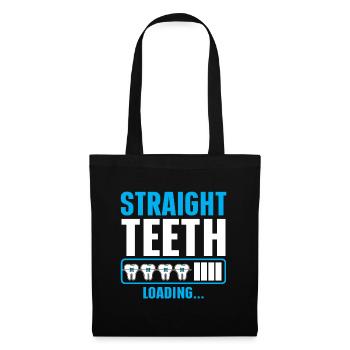 Orthodontiste Orthodontie Dentaire - Sac en tissu - noir - Devant