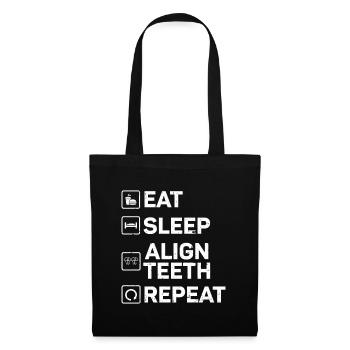 Orthodontiste Orthodontie Dentaire - Sac en tissu - noir - Devant