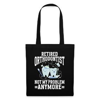 Orthodontiste Orthodontie Dentaire - Sac en tissu - noir - Devant