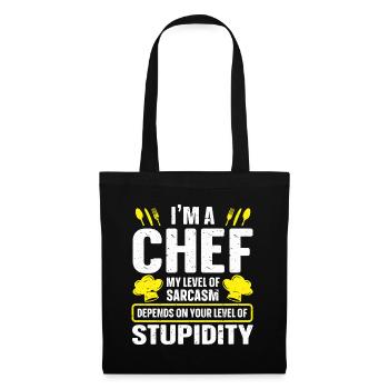 Chef Chef de cuisine - Sac en tissu - noir - Devant