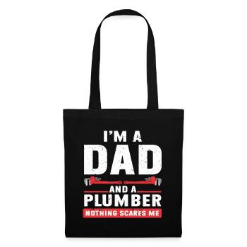 Plumber Men Father Husband Plumber - Tote Bag - black - Front