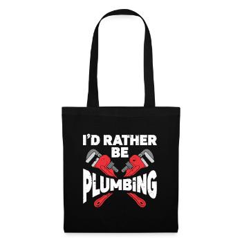 Plumber Men Father Husband Plumber - Tote Bag - black - Front