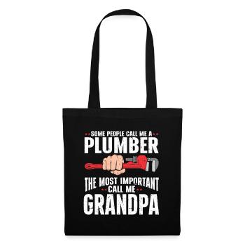 Plumber Men Father Husband Plumber - Tote Bag - black - Front