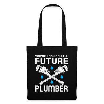 Plumber Men Father Husband Plumber - Tote Bag - black - Front