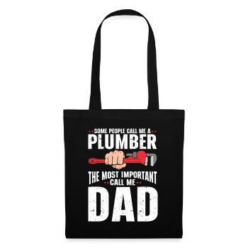 Plumber Men Father Husband Plumber - Tote Bag - black - Front
