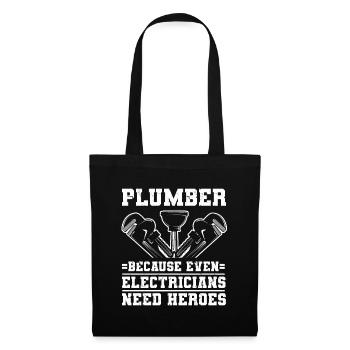 Plumber Men Father Husband Plumber - Tote Bag - black - Front
