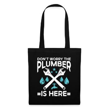 Plumber Men Father Husband Plumber - Tote Bag - black - Front