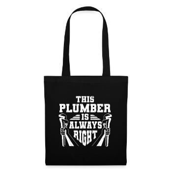 Plumber Men Father Husband Plumber - Tote Bag - black - Front