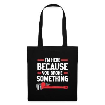 Plumber Men Father Husband Plumber - Tote Bag - black - Front