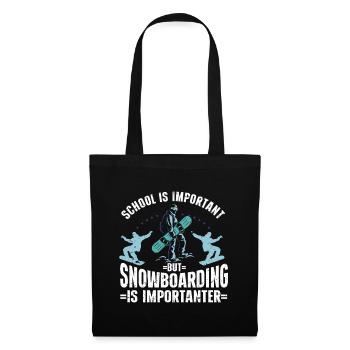 Snowboarding Art Hommes Snowboard Cooler Snowboarder - Sac en tissu - noir - Devant