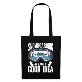 Snowboarding Art Hommes Snowboard Cooler Snowboarder - Sac en tissu - noir - Devant