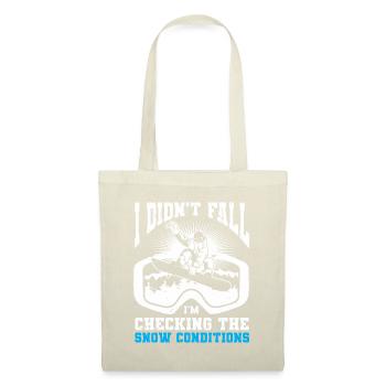 Snowboarding Art Hommes Snowboard Cooler Snowboarder - Sac en tissu - nature - Devant