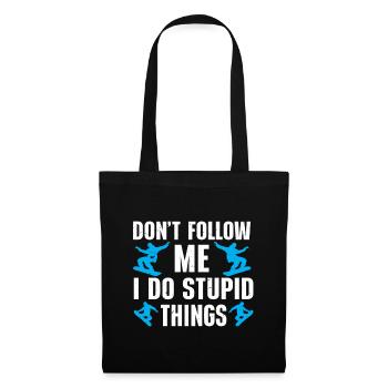 Snowboarding Art Hommes Snowboard Cooler Snowboarder - Sac en tissu - noir - Devant
