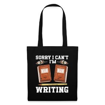 Author Writing - Tote Bag - black - Front